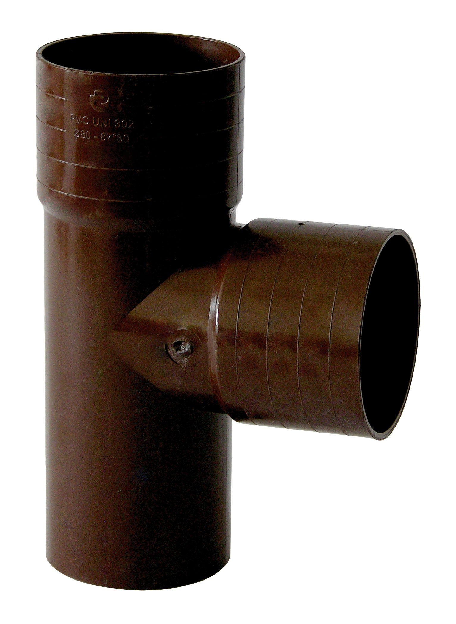 Derivazione tonda 87.30° per pluviali : Colore - Marrone, Diametro - 100