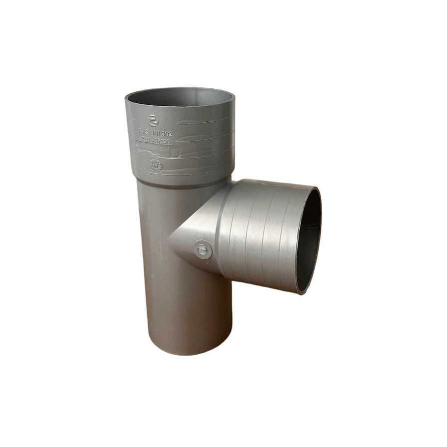 Derivazione tonda 87.30° per pluviali : Colore - Acciaio, Diametro - 100