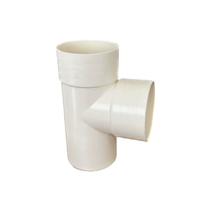 Derivazione tonda 87.30° per pluviali : Colore - Bianco, Diametro - 100