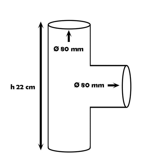 Derivazione tonda 87.30° per pluviali : Colore - Bianco, Diametro - 80