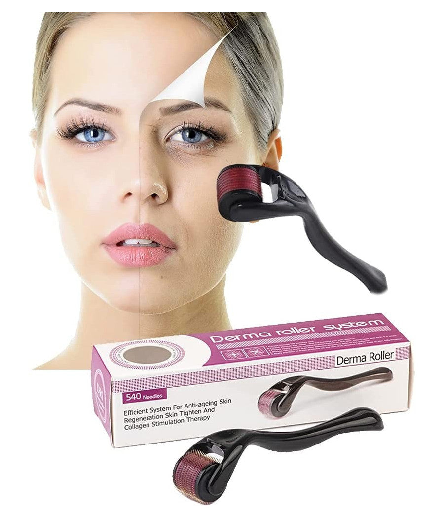 Derma Roller Micro Aghi In Titanio Per La Cura Della Pelle Viso Rughe Smagliature         