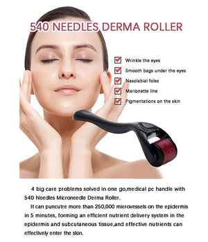 Derma Roller Micro Aghi In Titanio Per La Cura Della Pelle Viso Rughe Smagliature         