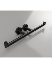 Distributore di carta doppio da parete DARK in ottone nero 38,5 x8,5 x5,5cm