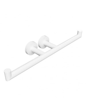 Distributore carta doppio da parete BIANCO in ottone bianco 38,5 x8,5 x5,5cm