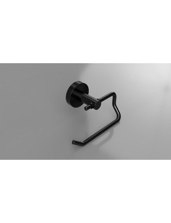 Dispenser carta igienica DARK in ottone nero senza coperchio. 14x9,5x9cm