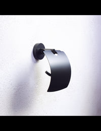 Distributore di carta igienica con coperchio. Ottone nero scuro 14x 15,5x 8cm