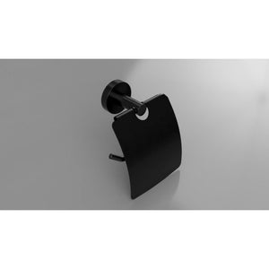 Distributore di carta igienica con coperchio. Ottone nero scuro 14x 15,5x 8cm