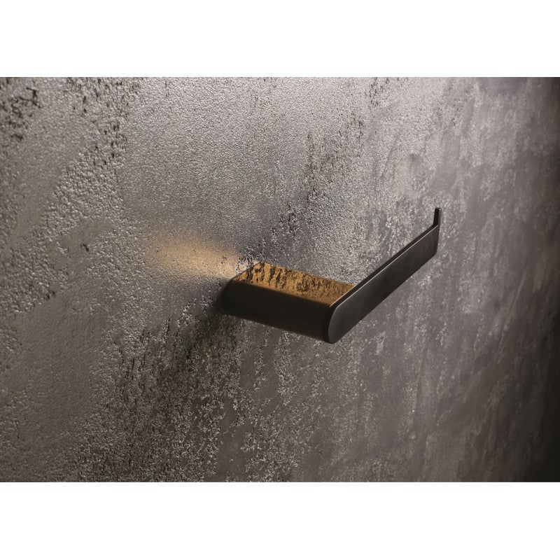 Porta carta igienica GALLA in ottone nero e oro 15,5 x6 x3 cm