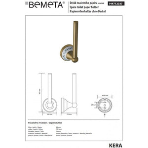 Distributore di carta igienica a parete KERA 6,6 x18,1 x7,4 cm