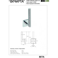 Portarotolo da parete di ricambio BETA 5,5x 16,5x 6,5cm