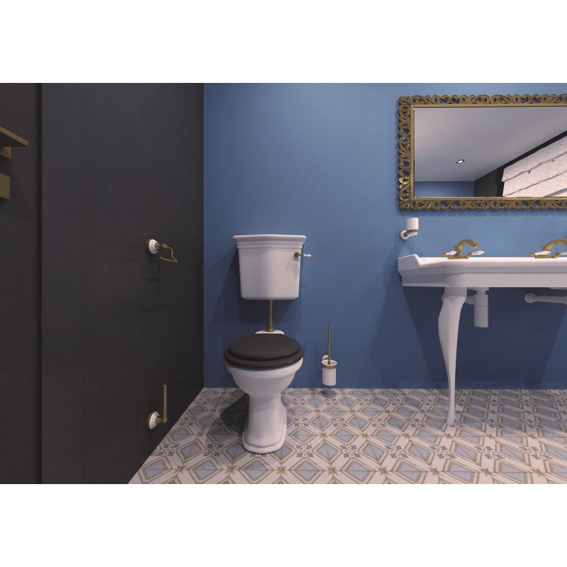 Portarotolo da parete KERA in ottone e ceramica 13,6 x10,2 x9,3 cm