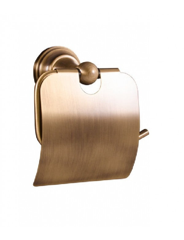 Portarotolo retrò MORAVA in ottone bronzo 13,65x 7,85 x14,55 cm