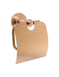 Portarotolo retrò MORAVA in ottone dorato 13,65x 7,85 x14,55 cm