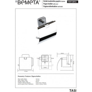 Porta carta igienica TASI in ottone cromato 13,7 x13 x6,6 cm