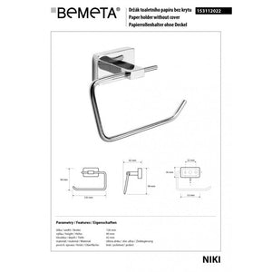 Portarotolo da parete NIKI 12,6 x9 x4 cm