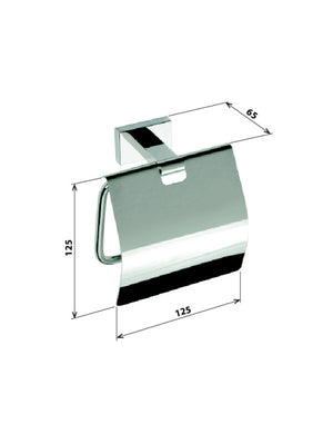 Portarotolo PLAZA con coperchio 12,5x12,5x6,5 cm