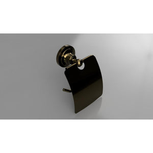 Porta carta igienica con coperchio in ottone RETRO 14x15x10 cm