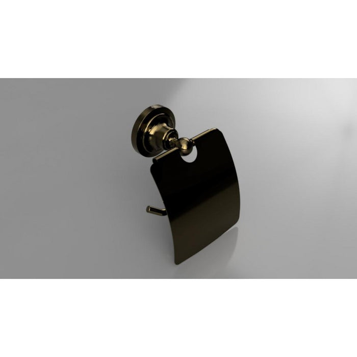 Porta carta igienica con coperchio in ottone RETRO 14x15x10 cm