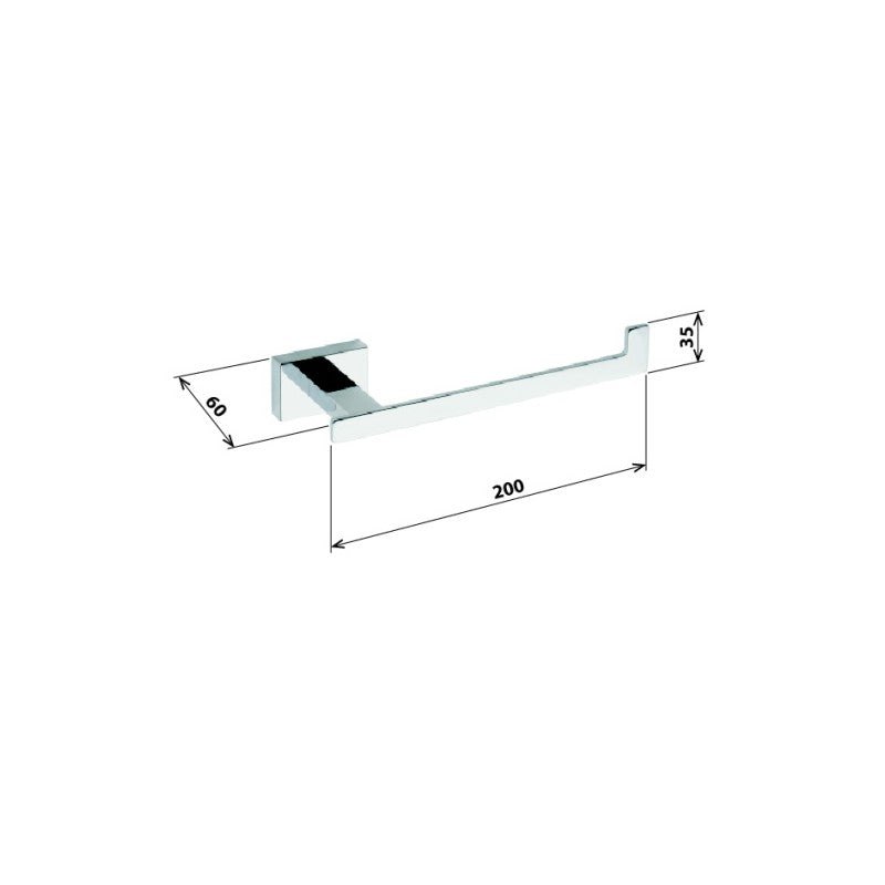 Distributore di carta igienica PLAZA senza coperchio 6x20x3,5 cm