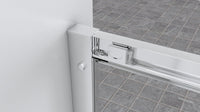 Box doccia a nicchia 150 cm porta scorrevole apertura laterale H195 cm ALBA Cromato