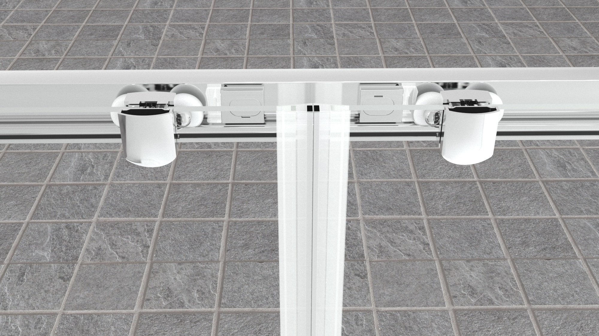 Box doccia a nicchia 150 cm porta scorrevole apertura centrale H195 cm LISA Cromato