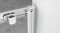 Box doccia a nicchia 110 cm porta scorrevole apertura laterale H195 cm ALBA Cromato