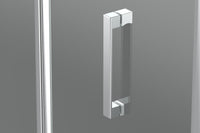 Box doccia a nicchia 150 cm porta scorrevole apertura centrale H195 cm LISA Cromato