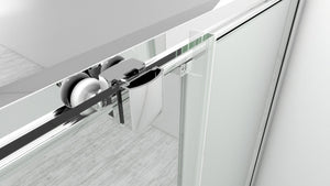 Box doccia a nicchia 125 cm porta scorrevole apertura laterale H195 cm ALBA Cromato