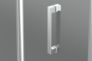 Box doccia a nicchia 135 cm porta scorrevole apertura laterale H195 cm ALBA Cromato