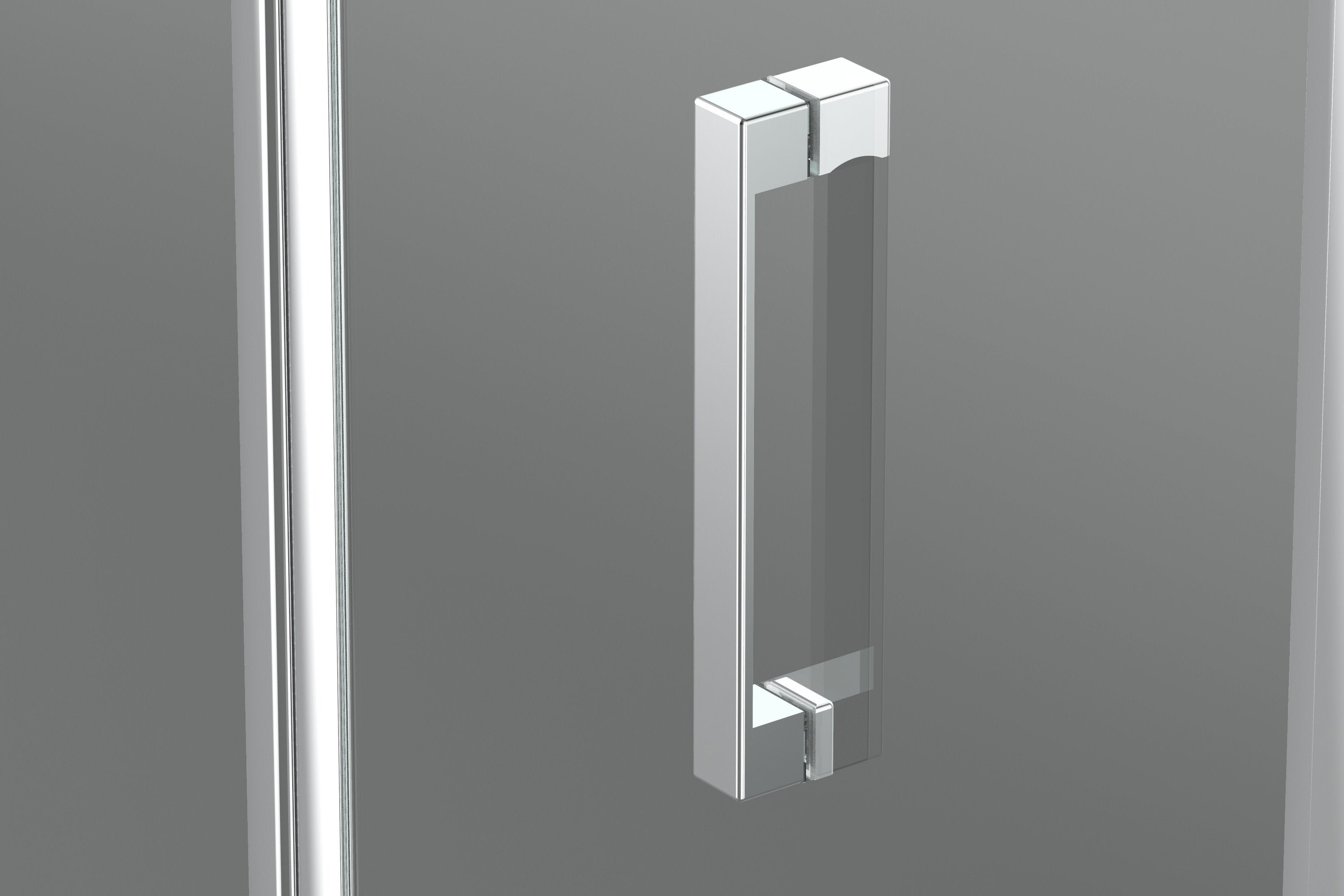 Box doccia a nicchia 125 cm porta scorrevole apertura laterale H195 cm ALBA Cromato