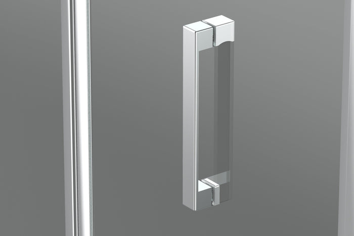 Box doccia a nicchia 110 cm porta scorrevole apertura laterale H195 cm ALBA Cromato
