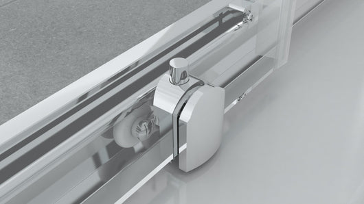 Box doccia a nicchia 145 cm porta scorrevole apertura laterale H195 cm ALBA Cromato