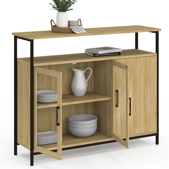 IDMarket - DETROIT Credenza a 2 ante da 100 cm con armadi dal design industriale