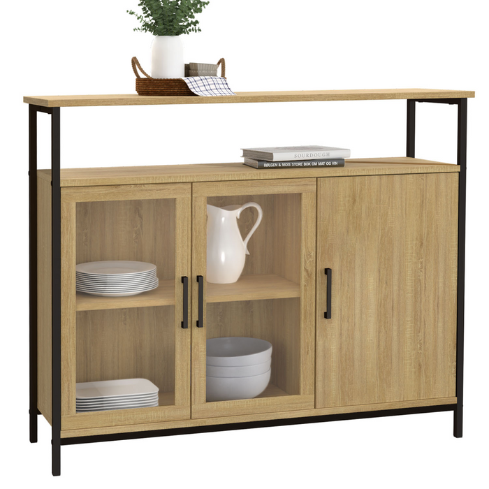 IDMarket - DETROIT Credenza a 2 ante da 100 cm con armadi dal design industriale