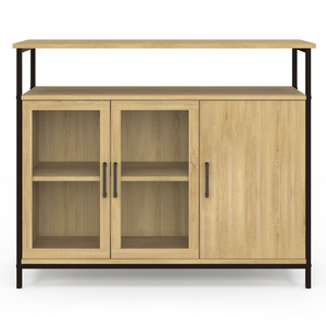 IDMarket - DETROIT Credenza a 2 ante da 100 cm con armadi dal design industriale