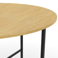 IDMarket - DETROIT mesa de comedor redonda para 4 personas, diseño industrial 110 cm