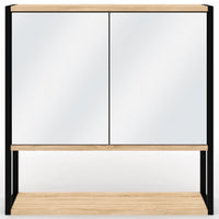 IDMarket - DETROIT pensile da bagno con specchio, design industriale