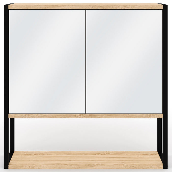 IDMarket - DETROIT pensile da bagno con specchio, design industriale