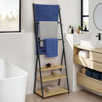 IDMarket - DETROIT Portasciugamani a 3 livelli 3 ripiani design industriale