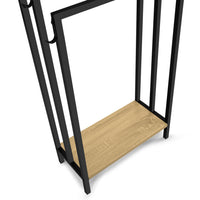 IDMarket - DETROIT Portasciugamani a pavimento a 3 livelli con ripiano dal design industriale