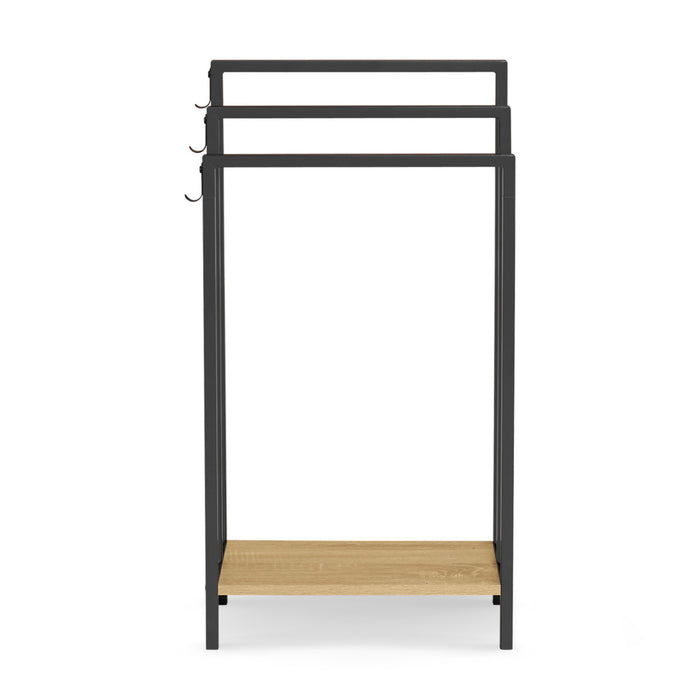 IDMarket - DETROIT Portasciugamani a pavimento a 3 livelli con ripiano dal design industriale