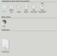 Box Doccia Saloon 6mm Anticalcare H200 Trasparente - 70x100