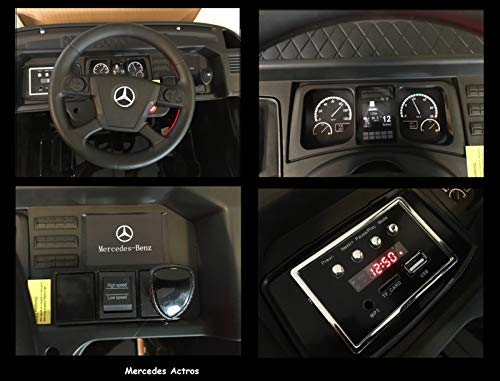 Camion Elettrico Per Bambini Truck MERCEDES ACTROS 12V Porte Apribili-Rosso
