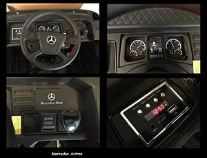 Camion Elettrico Per Bambini Truck MERCEDES ACTROS 12V Porte Apribili-Rosso