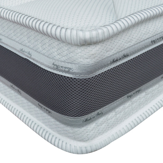 Materasso 330 molle insacchettate e Memory 80x200, materasso ortopedico detraibile, Materasso dispositivo medico con cuscino PROMO, TEK H24