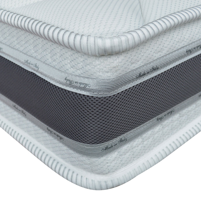 Materasso 660 molle insacchettate e Memory 180x200, materasso ortopedico detraibile, Materasso dispositivo medico con 2 cuscini PROMO, TEK H24