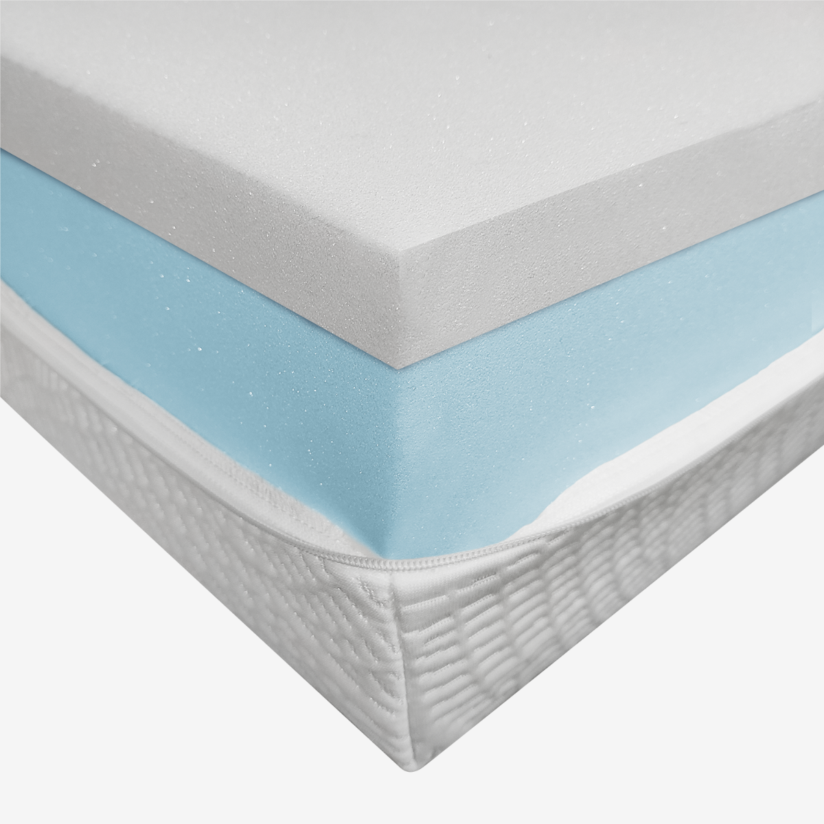 Materasso Sfoderabile Memory 140x195 cm Alla Francese - Alto 20 cm, Anallergico, Antiacaro, Traspirante | One