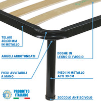Kit materasso H11 in waterfoam Canada, rete ortopedica e cuscino in fiocco in regalo singolo 80x190- Comprarredo