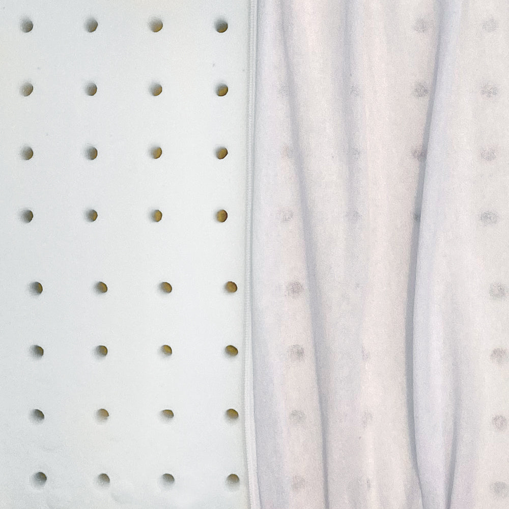 Coppia guanciali in memory foam forato traspirante cuscini modello saponetta con maglina - Comprarredo