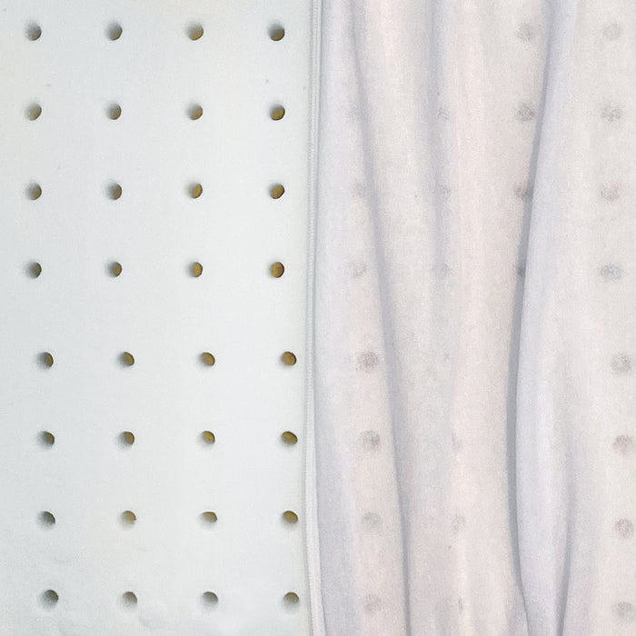 Coppia guanciali in memory foam forato traspirante cuscini modello saponetta con maglina - Comprarredo